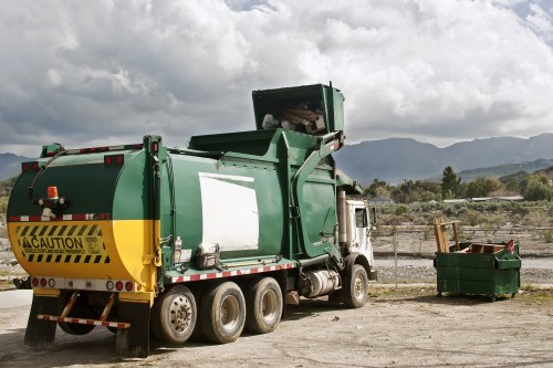 Construction site using grab hire services