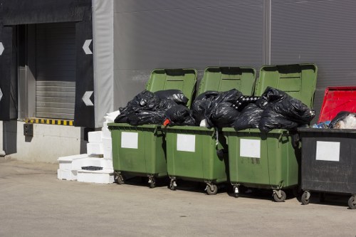 Recycling containers in Queens Park community